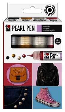 Marabu Pearl Pen Sada Tekutých perel 4 x 25 ml