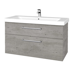 Dřevojas - Umyvadlová skříňka Q MAX SZZ2 105 - D01 Beton / Úchytka T03 / D01 Beton 331641C