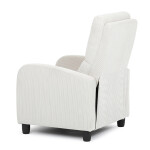 TV a relaxační křeslo, manuální polohování push back, potah manšestrová béžová látka