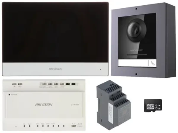 Hikvision DS-KIS702Y / Sada videotelefonu / 2-drát / 7" monitor / dveřní stanice / zdroj (DS-KIS702Y)