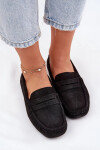 Dámské mokasíny z broušené kůže Big Star – černé Velikost: 37