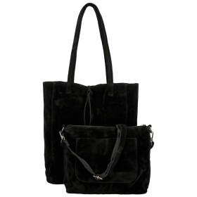 Trendy dámský koženkový set kabelek Oktavie, černý