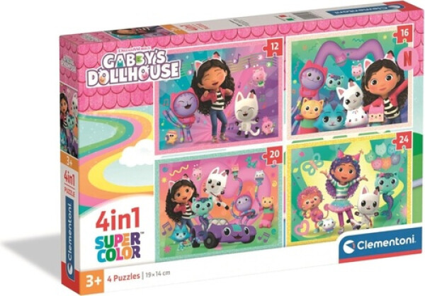 Puzzle Gábinin kouzelný domek 4v1 (12+16+20+24 dílků)