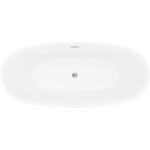 MEXEN/S - Luvo Slim volně stojící vana 170 x 75, bílá/černá, sifon a přepad chrom 52801707575-01
