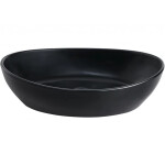 CERANO - Umyvadlo z litého mramoru Luna - na desku - černá matná - 52,8x30,9 CER-WB19B