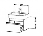 DURAVIT - Ketho Umyvadlová skříňka 41x55x44 cm, 1 zásuvka, lesklá bílá KT668602222