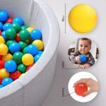 PLUSH NEST PLUSH NEST Míčky do suchého bazénu 200 ks (Ø 6 cm, modré, zelené, červené, žluté)