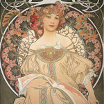 Nástěnný kalendář poznámkový 2027 Notique Alfons Mucha, 30 x 30 cm
