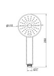 INVENA - Sprchová hlavice DAFNI černá AS-02-004-S