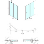 POLYSAN - ZOOM sprchové dveře 1300, čiré sklo ZL1313