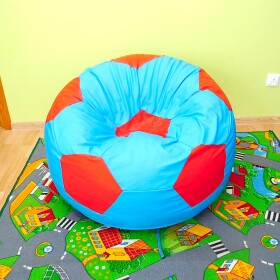FRONTI Sedací vak - míč 110 cm - světlemodrá + červená