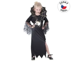 MaDe 82491 - Kostým na karneval - Černá královna, 130-140 cm