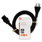 Nedis napájecí kabel CH zástrčka černá / Napájecí kabel / IEC-320-C13 / 2 m / Přímý / PVC (CEGL11200BK20)