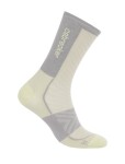 Pánské běžecké merino ponožky ICEBREAKER Mens Run+ Ultralight Crew, Ashen/Alloy velikost: 39-41,5 (S)