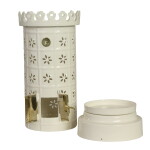 Strömshaga Kovový svícen Tiled Stove White, krémová barva, kov
