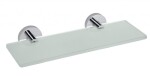 SAPHO - X-ROUND E skleněná polička 300x130, mléčné sklo, chrom XR601