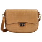 Módní dámská koženková crossbody kabelka Farida, camel