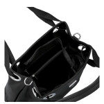 Trendy dámská koženková kabelka na rameno Paula, černá