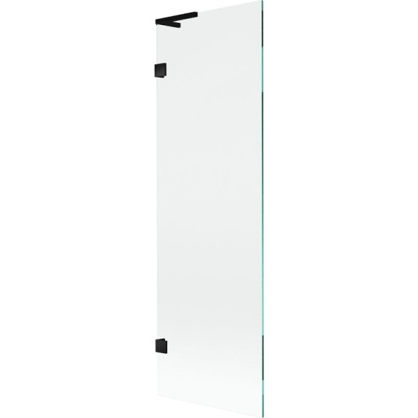 MEXEN/S - Lunar L vanová zástěna FIX 60 x 150, transparent, černá 897L-060-000-70-00