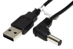 Goobay napájecí kabel USB-A - DC 5,5x2,1mm 90° / Napájecí kabel / 1,5 m (55159)