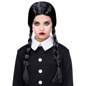 R-Kontakt.cz Paruka s copánky černá - Wednesday dětská