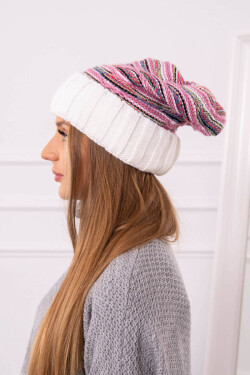 Dámská čepice Feba K330 white+powder pink UNI