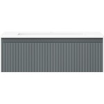 MEXEN/S - Rivel koupelnová skříňka 70 cm s umyvadlem Otis, 1 šuplík, reliéf , grafit mat/bílá mat 91A20-07023-1-BF66-W18M01