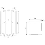 KERRA - Sprchový kout Olga černá SQ 70x70(bez vaničky) 5907548125859