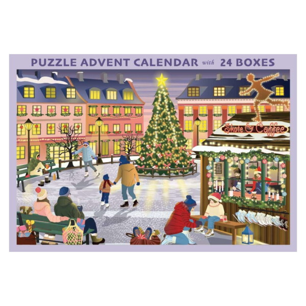 ViSSEVASSE Adventní kalendář Puzzle Skate & Coffee – 24 boxů, multi barva, papír