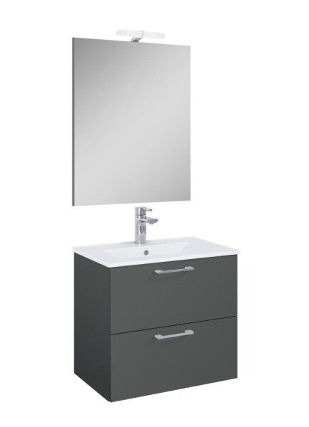 Koupelnová sestava s umyvadlem Ceramia Lea 61,5x55x41,7 cm antracit LEASET60A LEASET60A