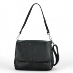 Stylová dámská kožená crossbody kabelka Keolla, černá