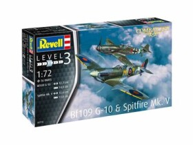 Revell Plastic Modelkit letadla 03710 Bf109G10 & Spitfire Mk.V 1:72