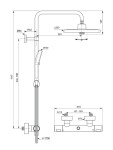 IDEAL STANDARD - Ceratherm T25+ Sprchový set s termostatem, 26x26 cm, 2 proudy, hedvábná černá A8530XG
