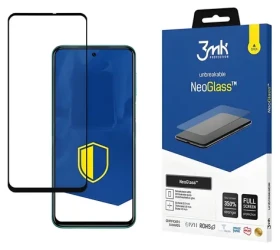 3mk NeoGlass pro Xiaomi Redmi Note 9 Pro 5G černá / Ochranné sklo / Celoplošné / Tvrzenost 8H / Tloušťka 0,3 mm