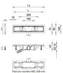 HOPA - Odtokový žlab STANDARDline MEDIUM - Rozměr A - 90 cm, Varianta roštu - Medium OLPZLABST89