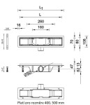 HOPA - Odtokový žlab STANDARDline MEDIUM - Rozměr A - 40 cm, Varianta roštu - Medium OLPZLABST39