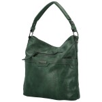 Trendy dámská koženková kabelka na rameno Sandipa, tmavě zelená