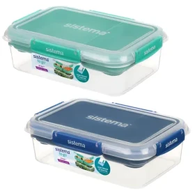 Sistema To Go STAX Dělený vodotěsný box na jídlo 2.2 l zelená-modrá (9414202217011)