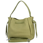 Módní dámská koženková kabelka na rameno Aminta, zelená