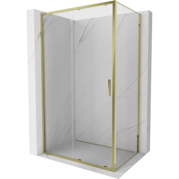 MEXEN/S - Exo sprchový kout, posuvné dveře 105 x 70, transparent, zlato 8151-105-070-50-00
