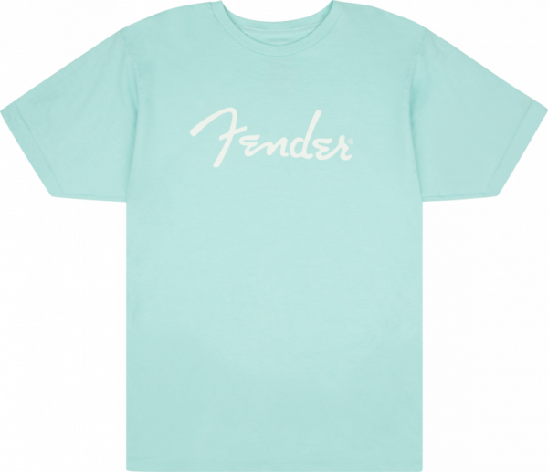 Fender Spaghetti Logo T-Shirt, Daphne Blue, XL