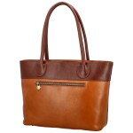 Luxusní dámská kožená kabelka na rameno Erok, koňakovo-hnědá