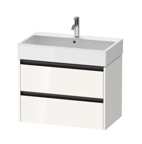 DURAVIT - Ketho.2 Umyvadlová skříňka 55x78x46 cm, 2 zásuvky, lesklá bílá K25277022220000