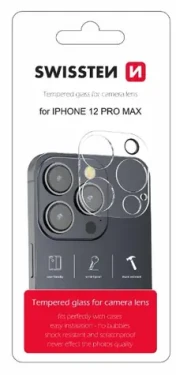 SWISSTEN ochranné sklo na čočku fotoaparátu pro Apple iPhone 12 Pro Max (94500104)