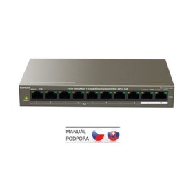 Tenda TEF1110P-8-102W / 10-Portů / 8x 100 Mbps / + 2x 1000 Mbps / desktop / PoE (120W) (TEF1110P-8-102W)