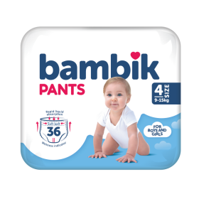 BAMBIK plenkové kalhotky Vel. 4, 9-15 kg, 36 ks