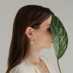 Stříbrné náušnice s 11 mm Kasumi perlou - stříbro 925/1000, Stříbrná Bílá