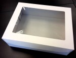 Dortisimo Dortová krabice bílá obdélníková s okénkem (48 x 38 x 16 cm)