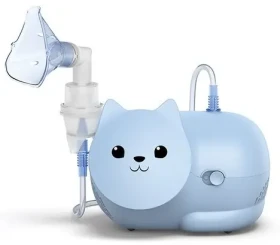 OMRON Nami (C303K) modrá / Dětský kompresorový inhalátor / zásobník 12 ml (4015672112452)