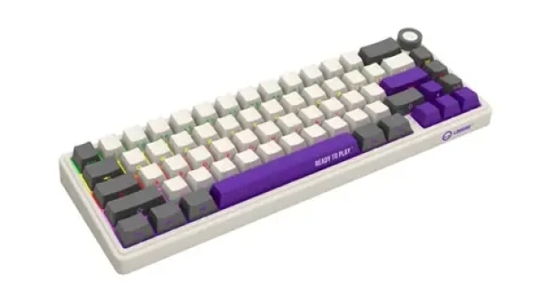 Lorgar KBP70MW (CZSK) béžová / bezdrátová herní klávesnice 65% / CZSK / 2.4GHz / BT 5.0 / RGB (LRG-KBP70MW-RT-CS)